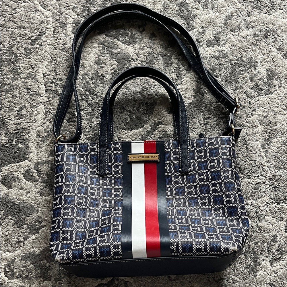 Tommy Hilfiger Blue, Red and white purse